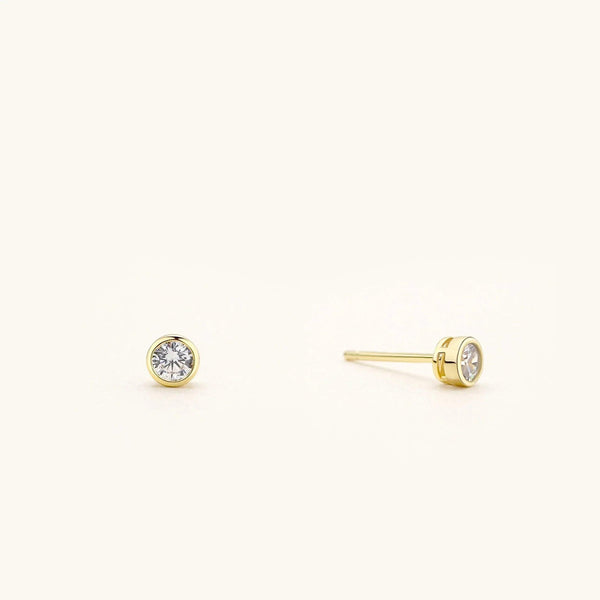 Bezel Stud Earrings - Gifts for You 'n Me