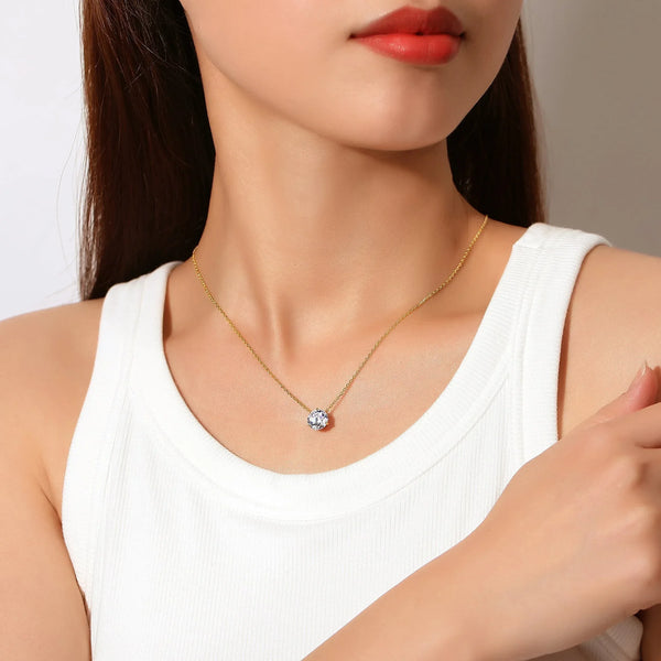 14K Gold Chain Necklace with GRA-Certified Moissanite - Gifts for You 'n Me
