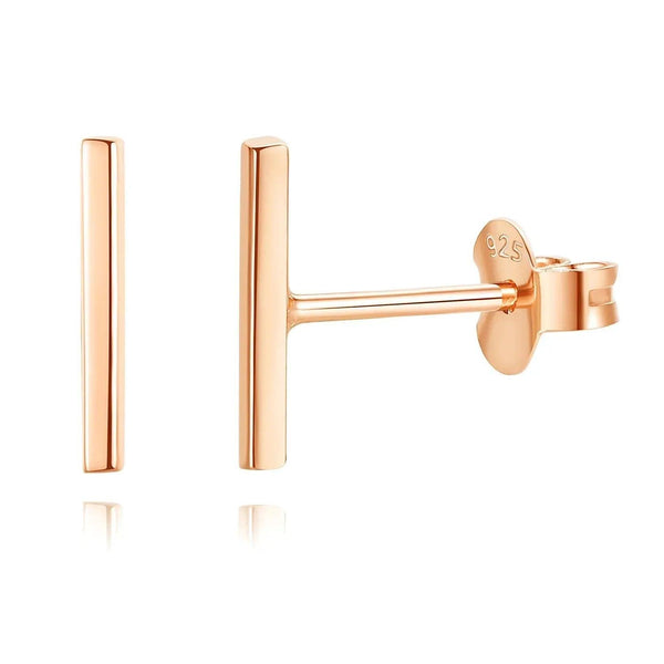 Lavishe 925 Sterling Silver Flat Bar Stud Earrings - Gifts for You 'n Me