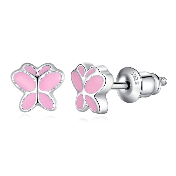 Mini Enamel Screw-back Stud Earrings