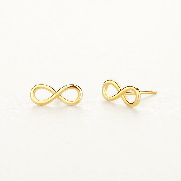 Plain Silver Infinity Earrings