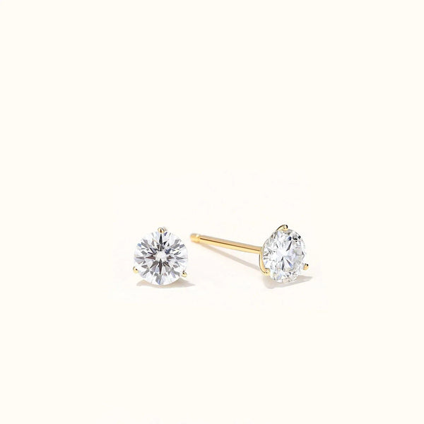 14K Gold GRA-Certified Moissanite Stud Earrings - Gifts for You 'n Me