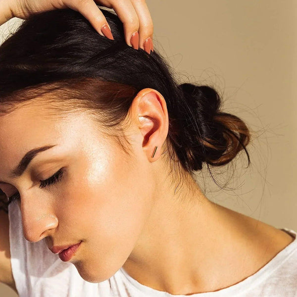 Lavishe 925 Sterling Silver Flat Bar Stud Earrings - Gifts for You 'n Me