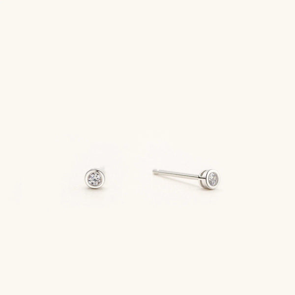 Bezel Stud Earrings - Gifts for You 'n Me