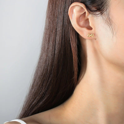 Plain Silver Infinity Earrings