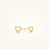 Plain Open Heart Studs