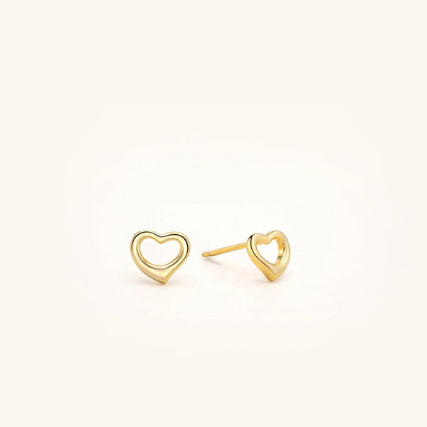 Plain Open Heart Studs - Gifts for You 'n Me
