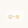 Plain Open Heart Studs