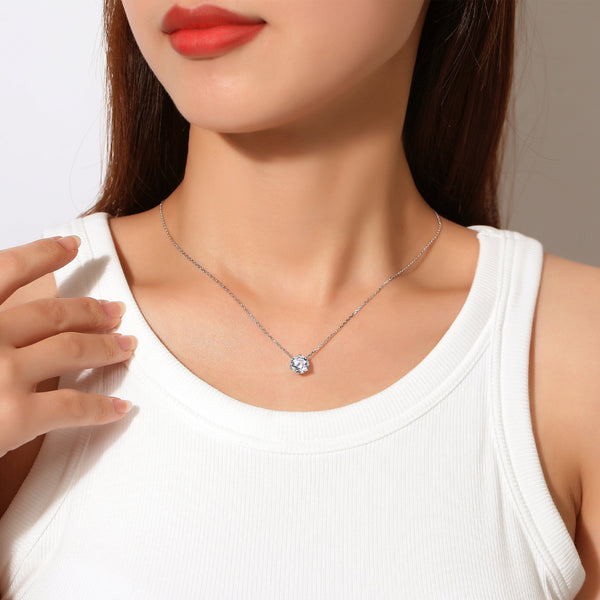 14K Gold Chain Necklace with GRA-Certified Moissanite
