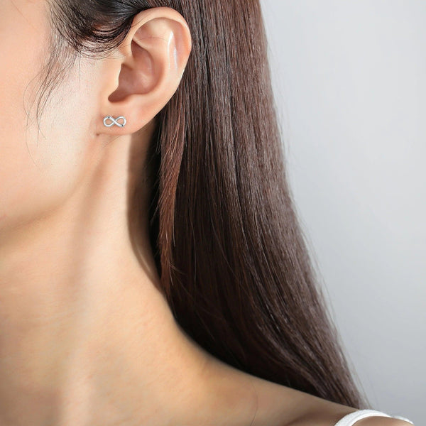 Plain Silver Infinity Earrings - Gifts for You 'n Me