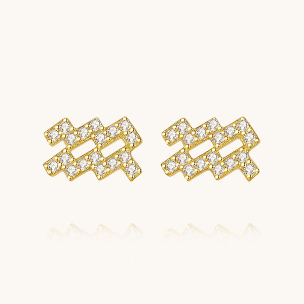CZ Zodiac Earrings