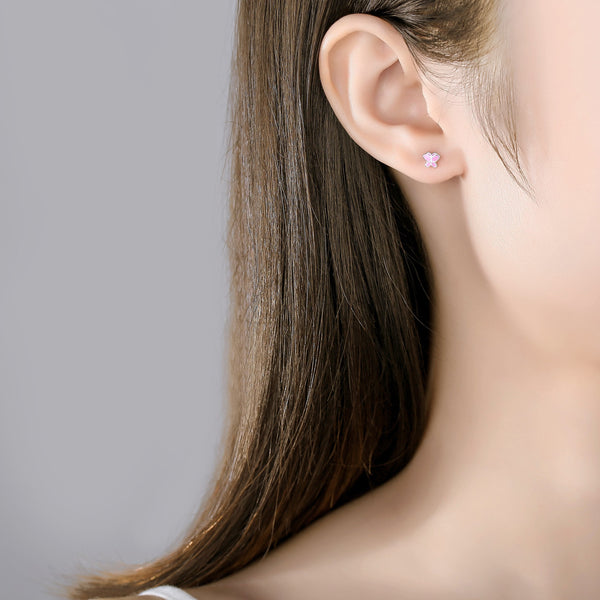 Mini Enamel Screw-back Stud Earrings