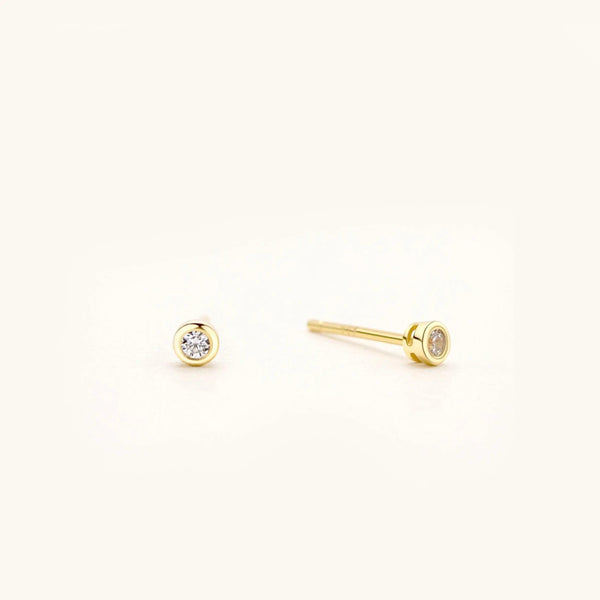 Bezel Stud Earrings - Gifts for You 'n Me