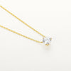 14K Gold Chain Necklace with GRA-Certified Moissanite