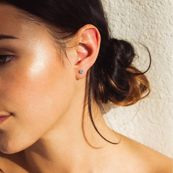 14K Gold GRA-Certified Moissanite Stud Earrings - Gifts for You 'n Me