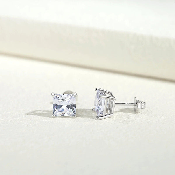 Princess Cut Stud Earrings - Gifts for You 'n Me