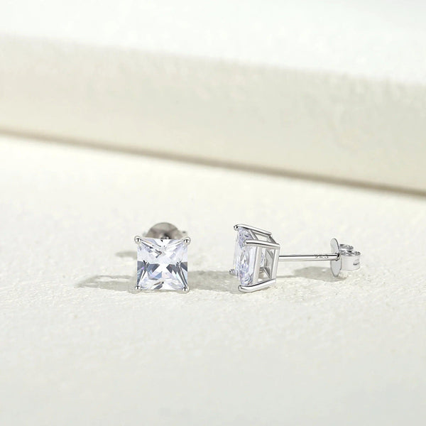 Princess Cut Stud Earrings - Gifts for You 'n Me