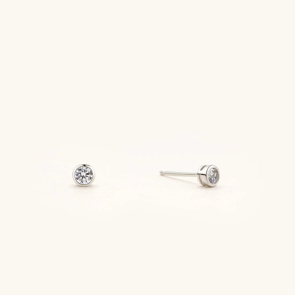Bezel Stud Earrings - Gifts for You 'n Me