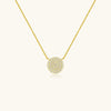Pave Circle Disc Necklace