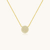 Pave Circle Disc Necklace
