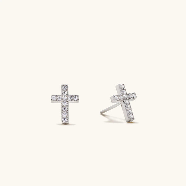 Cross Stud Earrings - Gifts for You 'n Me