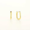 Silver Oblong Hoops