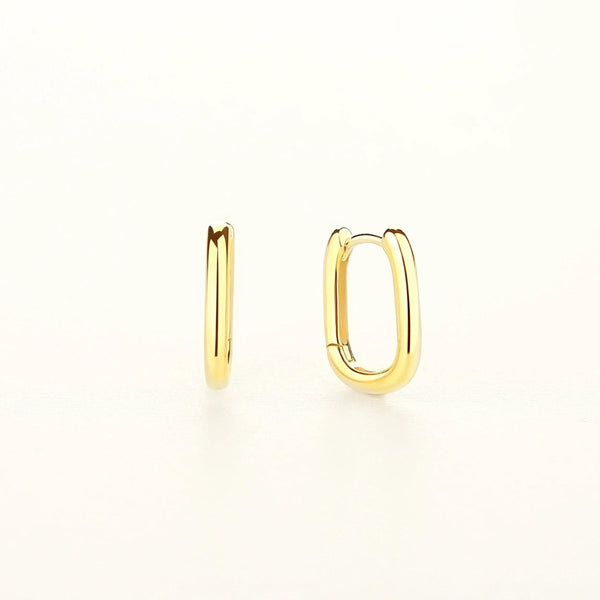 Silver Oblong Hoops - Gifts for You 'n Me