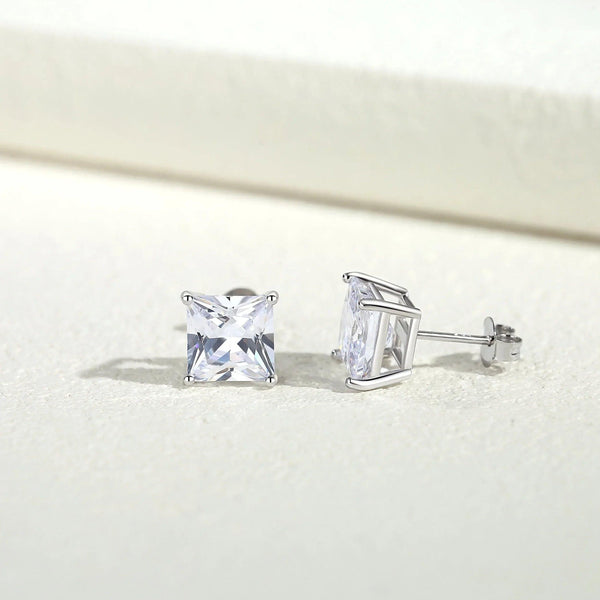 Princess Cut Stud Earrings - Gifts for You 'n Me
