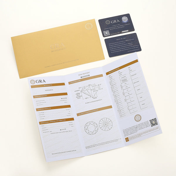 14K Gold Chain Necklace with GRA-Certified Moissanite