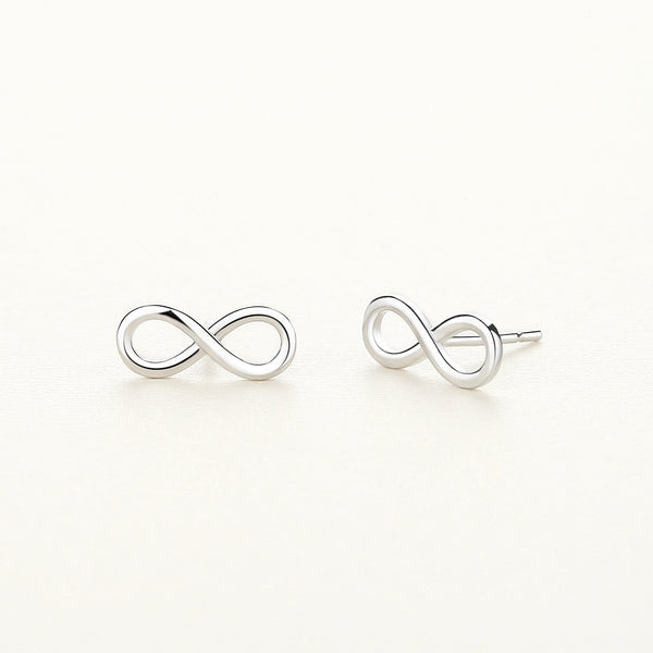 Plain Silver Infinity Earrings