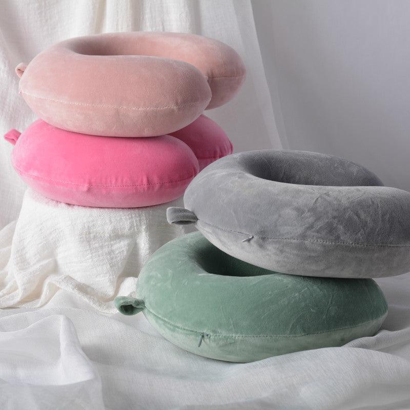 Memory Foam U-Shaped pillow Slow Rebound Neck Pillow Nap Airplane Pillow Travel Cartoon Memory U-Shaped Headrest Long Trip Sleep With No Neck Pain Super Soft Memory Foam Neck Pillow Easy Washing With Removable Cover By My Perfect Dream