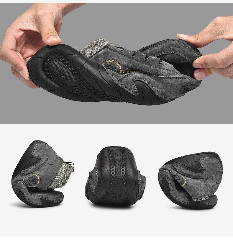 Men Beige Casual Shoes Outdoor Comfy Walking Sneakers Fashion All-Match Sneakers Breathable Cloth Casual Sports Flats Men Lightweight Outdoor Running Sneakers