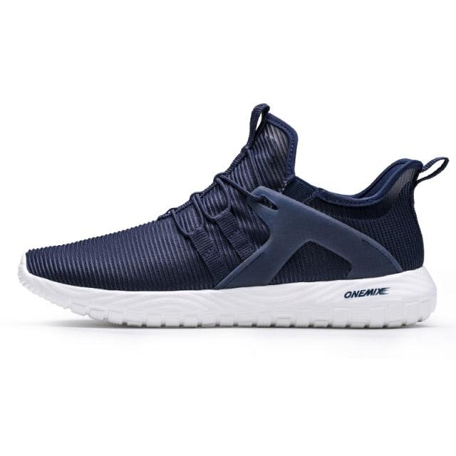 Men Blue Running Shoes Lightweight Breathable Mesh Soft Women Outdoor Sneakers Slip On Outdoor Jogging Walking Tennis Sport Shoes Fashion Sneakers For Workout