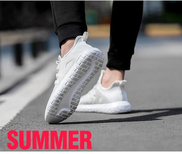 Men Blue Running Shoes Lightweight Breathable Mesh Soft Women Outdoor Sneakers Slip On Outdoor Jogging Walking Tennis Sport Shoes Fashion Sneakers For Workout