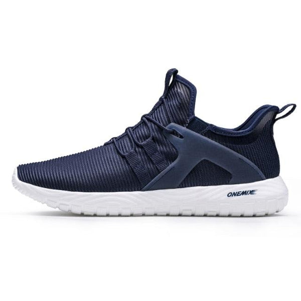 Men Blue Running Shoes Lightweight Breathable Mesh Soft Women Outdoor Sneakers Slip On Outdoor Jogging Walking Tennis Sport Shoes Fashion Sneakers For Workout