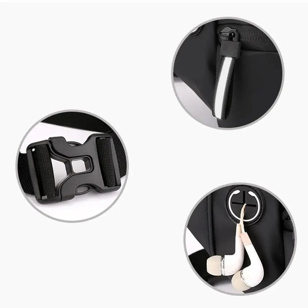 Men Blue Waterproof Belt Bag Fashion Chest Pack New Design High Quality Outdoor Sports Fanny Pack Men's Travel Shoulder Bags