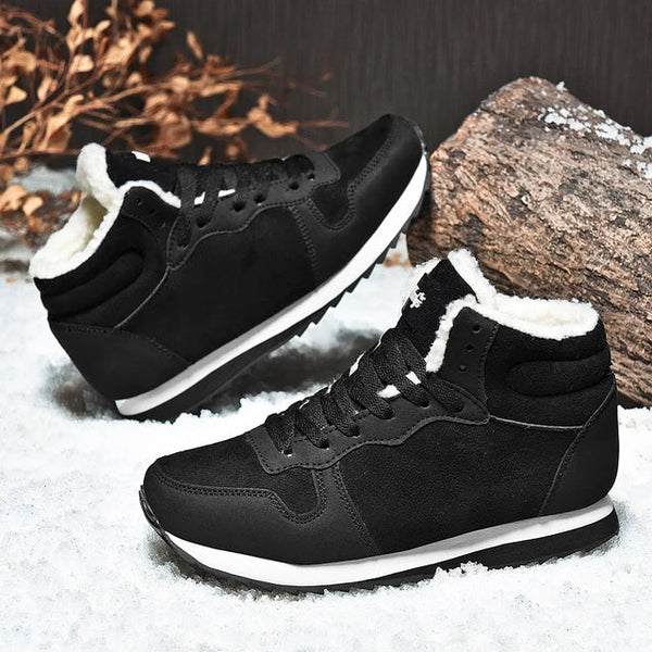 Men Boots Waterproof Winter Boots Men Lightweight Hight Top Plus 48 No Slip Warm Snow Boots Plush Women Footwear Leather Shoes