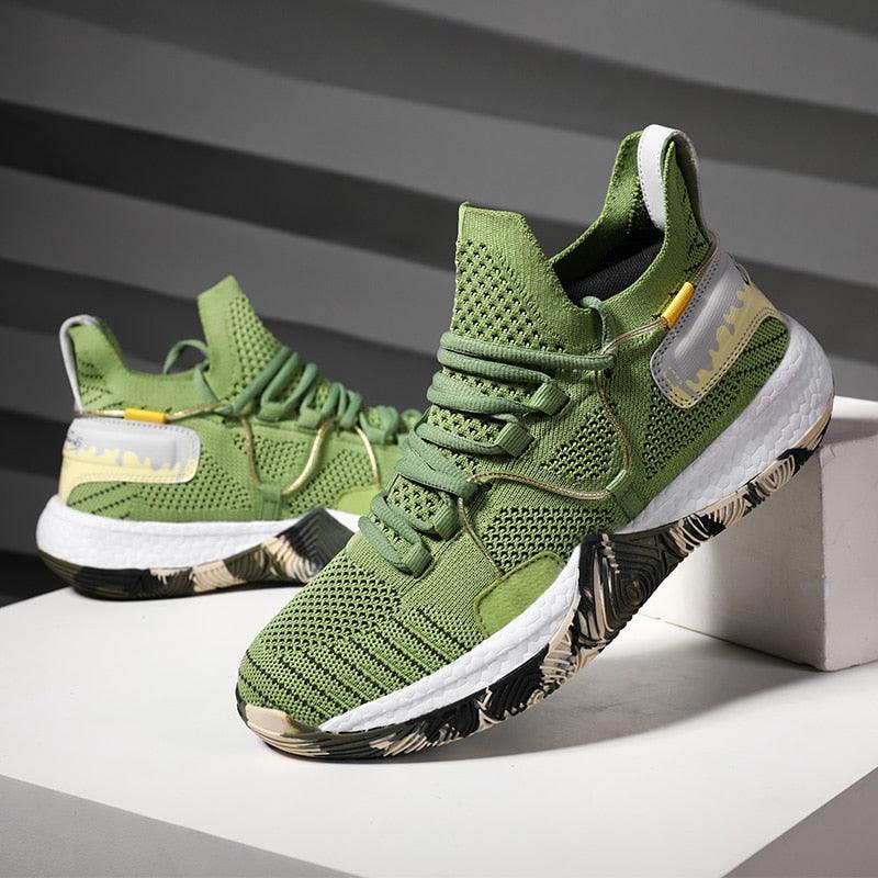 Men Breathable Basketball Shoes Shockproof High Top Sneakers Cushioning Sport Shoes Outdoor Training Ankle Boots Lightning Professional Anti Slip Sports Shoes For Running Walking Sport