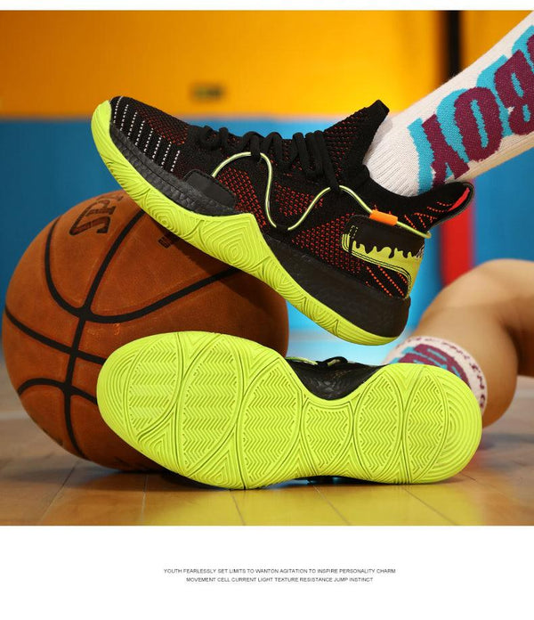 Men Breathable Basketball Shoes Shockproof High Top Sneakers Cushioning Sport Shoes Outdoor Training Ankle Boots Lightning Professional Anti Slip Sports Shoes For Running Walking Sport