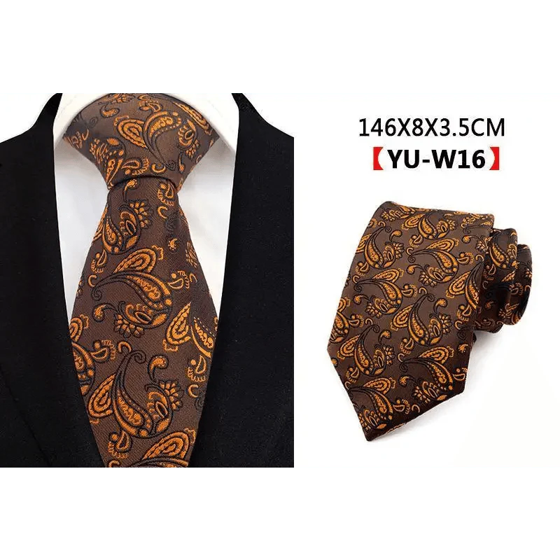 Men Business Elegant Necktie Design Silk Wedding Tie For Men Office Mens Fashion Formal Tie