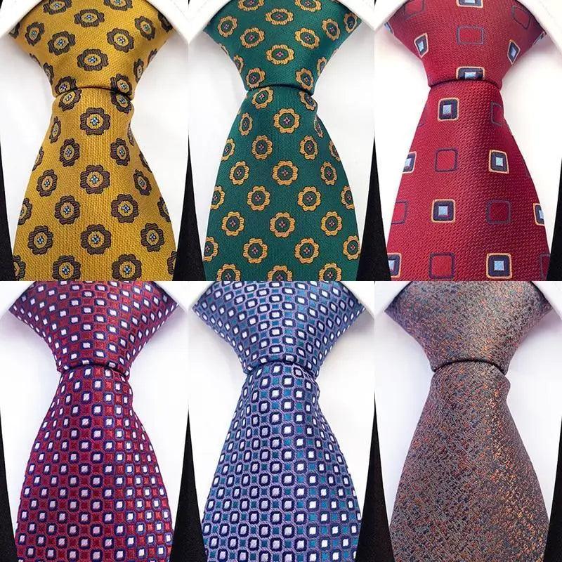 Men Business Elegant Necktie Design Silk Wedding Tie For Men Office Mens Fashion Formal Tie