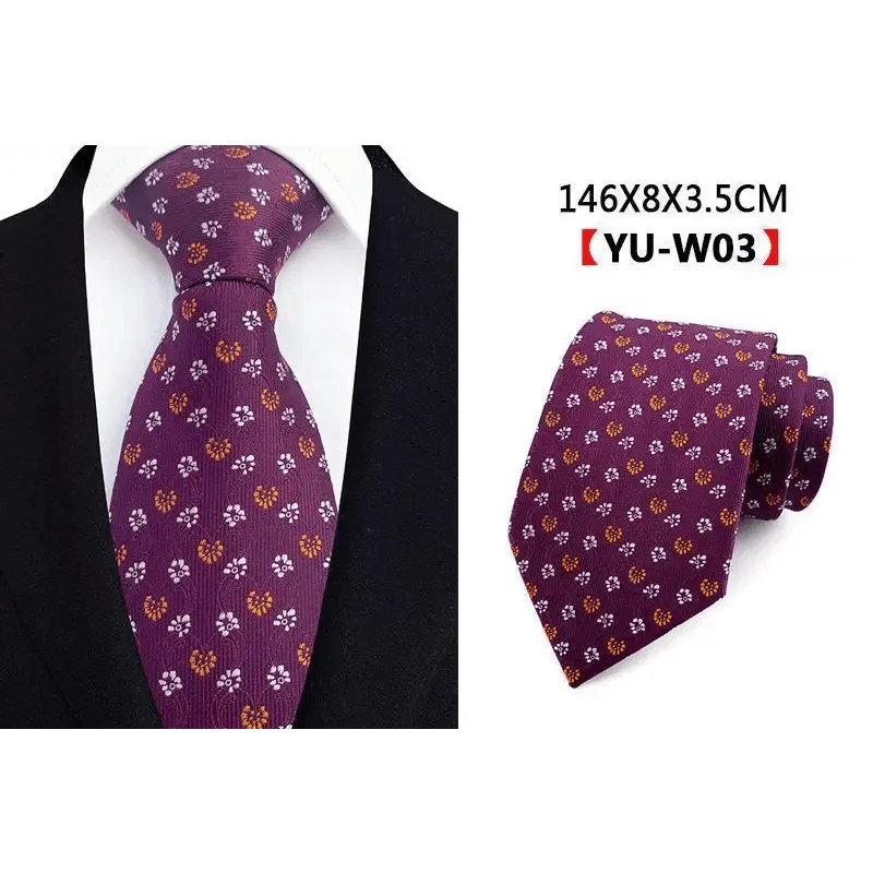 Men Business Elegant Necktie Design Silk Wedding Tie For Men Office Mens Fashion Formal Tie