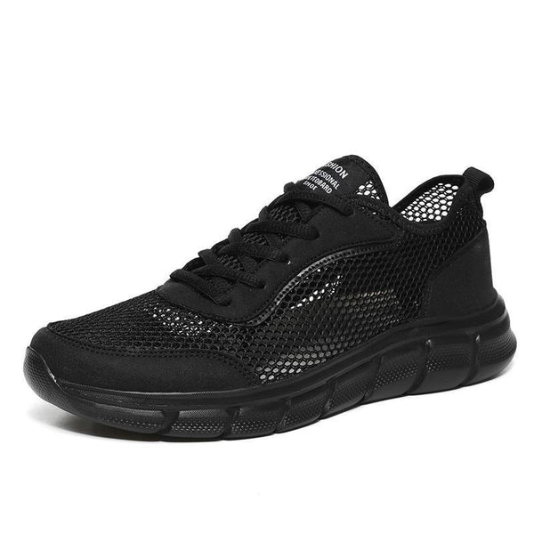 Men Casual Black Sneakers Fashion Light Breathable Summer Outdoor Beach Mesh Gym Running Sneakers Men Breathable Mesh Ultra Comfortable Athletic Fashion Jogging Sneaker