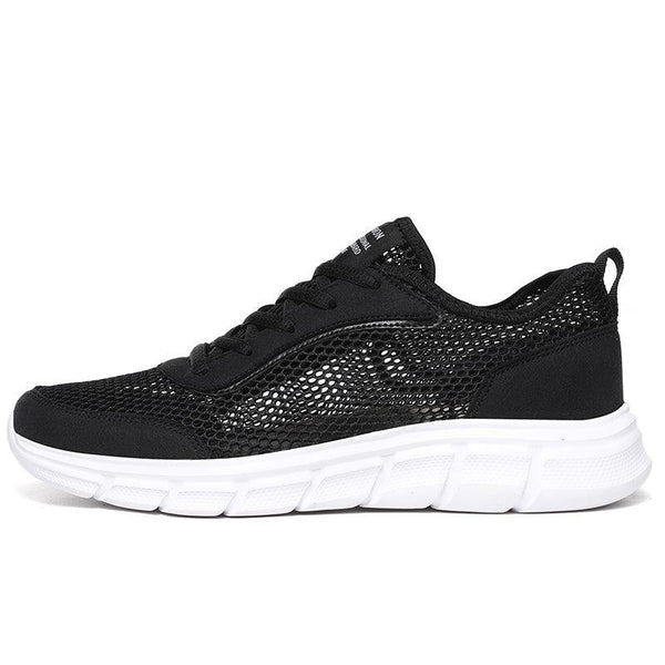 Men Casual Black Sneakers Fashion Light Breathable Summer Outdoor Beach Mesh Gym Running Sneakers Men Breathable Mesh Ultra Comfortable Athletic Fashion Jogging Sneaker