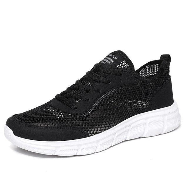 Men Casual Black Sneakers Fashion Light Breathable Summer Outdoor Beach Mesh Gym Running Sneakers Men Breathable Mesh Ultra Comfortable Athletic Fashion Jogging Sneaker