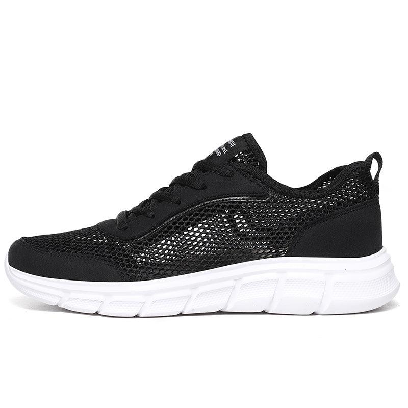 Men Casual Black Sneakers Fashion Light Breathable Summer Outdoor Beach Mesh Gym Running Sneakers Men Breathable Mesh Ultra Comfortable Athletic Fashion Jogging Sneaker