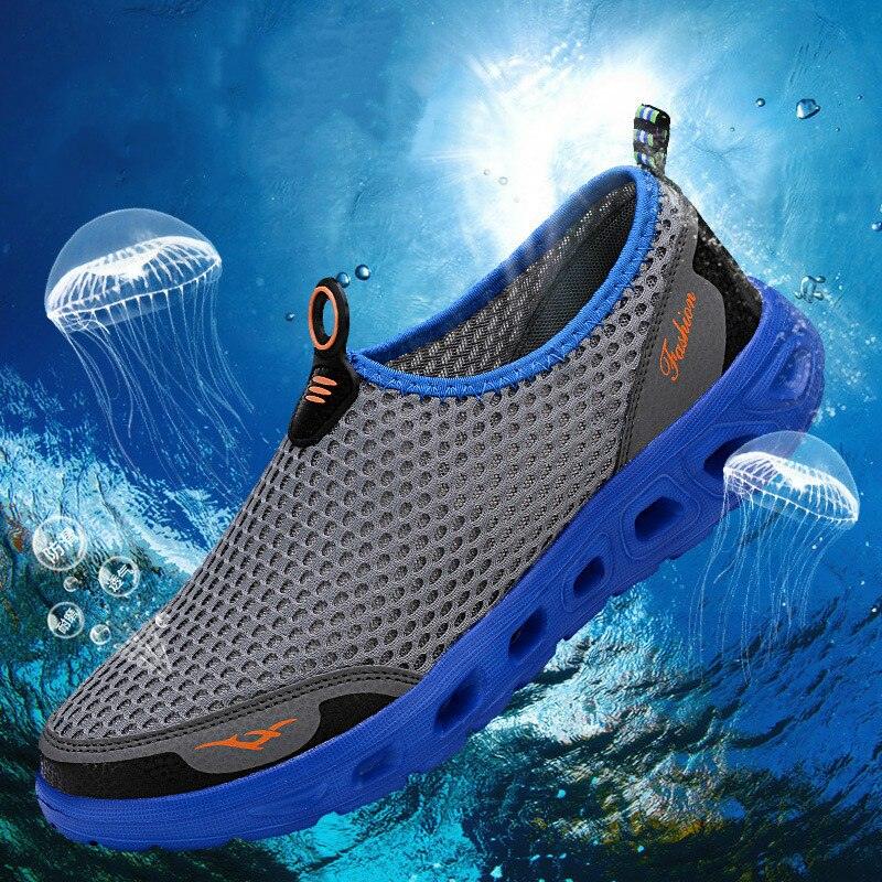 Men Casual Shoes Sneakers Light Breathable Summer Walking Beach Mesh Shoes Comfortable Mesh Work Shoes Athletic Slip On Walking Shoes For Men