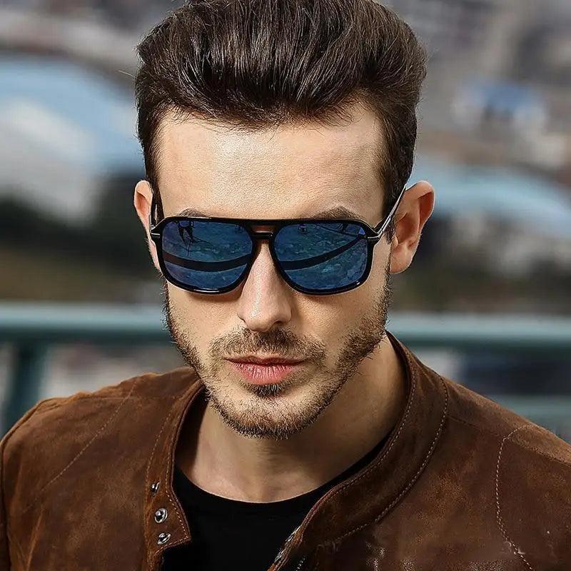 Men Elegant Cool Square Style Fashion Polarized Sunglasses Driving Vintage Design UV400 Sun Glasses