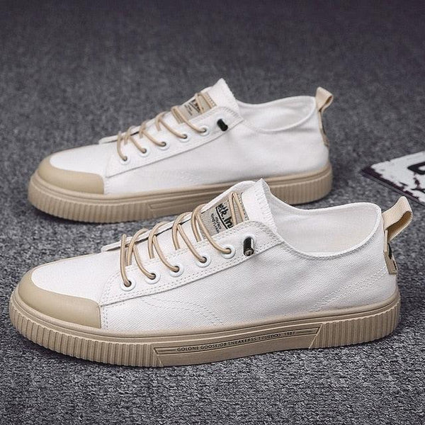 Men Elegant Flat Shoes New Canvas Comfortable Mens Shoes Fashion Sneakers Casual Design Sneakers Comfortable Outdoor Sport Walking Fashion Sneakers