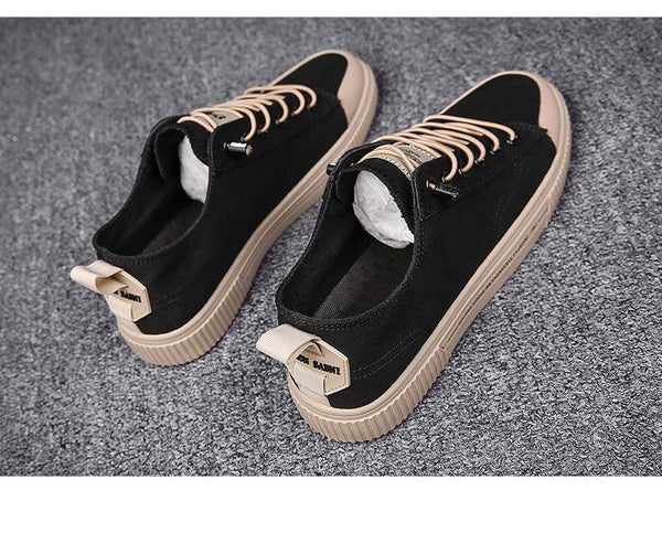 Men Elegant Flat Shoes New Canvas Comfortable Mens Shoes Fashion Sneakers Casual Design Sneakers Comfortable Outdoor Sport Walking Fashion Sneakers